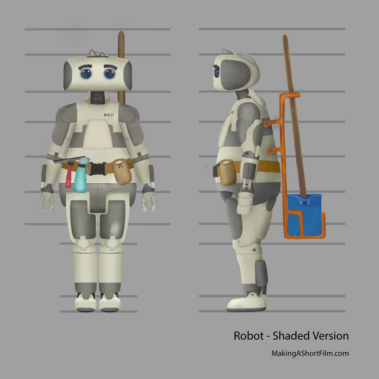 The completed Robot concept art